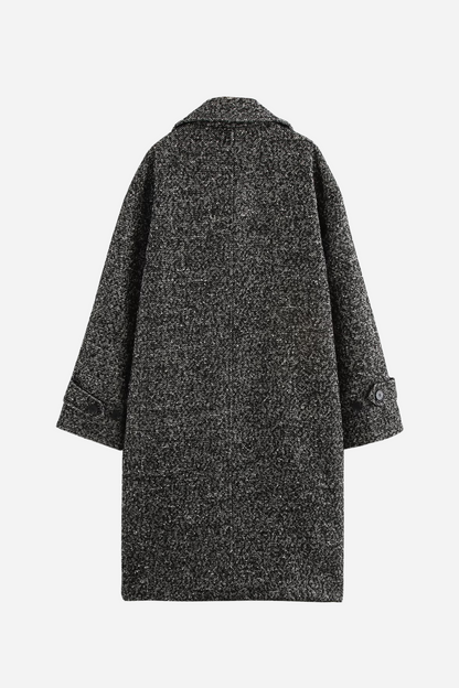 Hedy Textured Woven Cocoon Overcoat