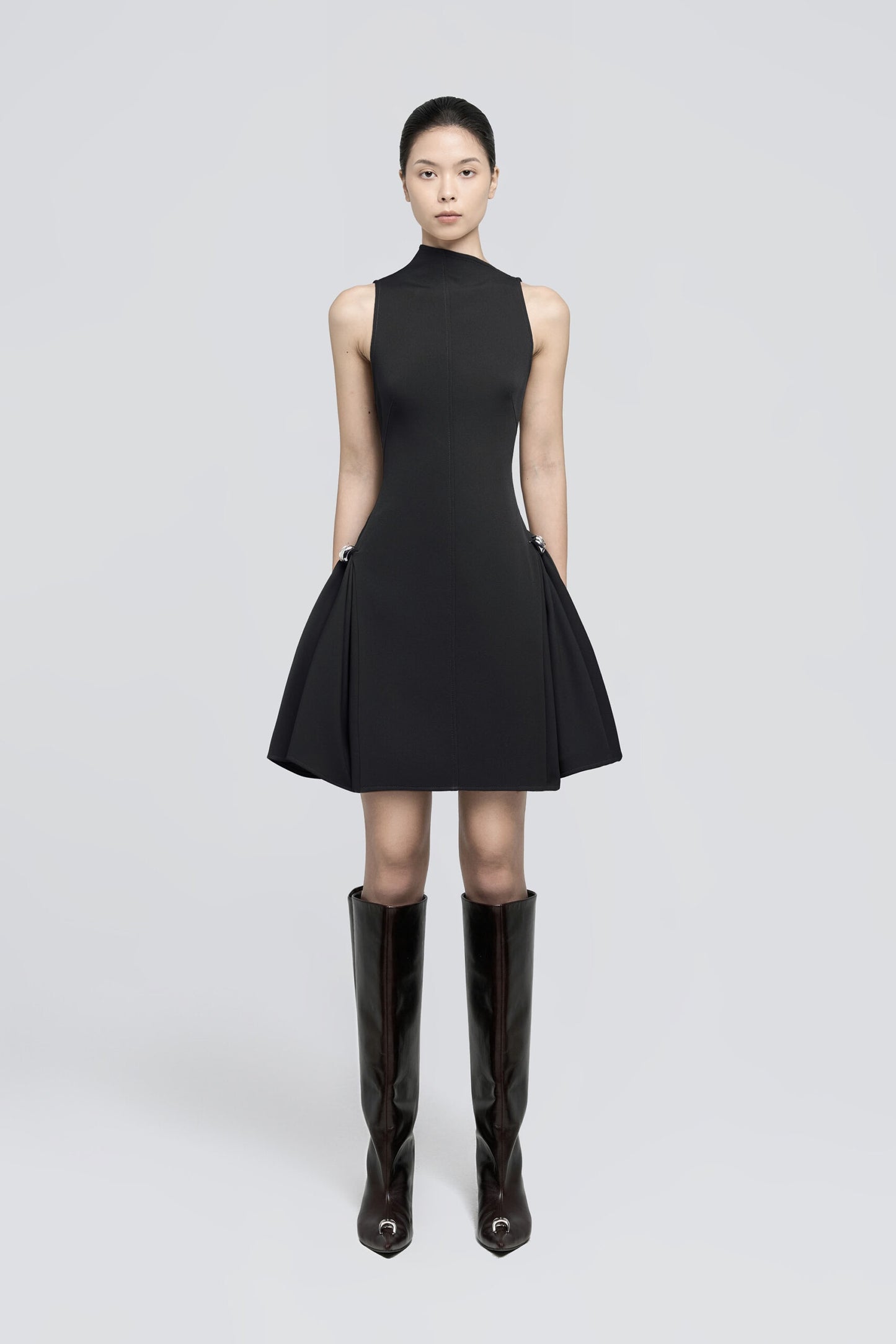 Samantha Asymmetrical Flared Mini Dress