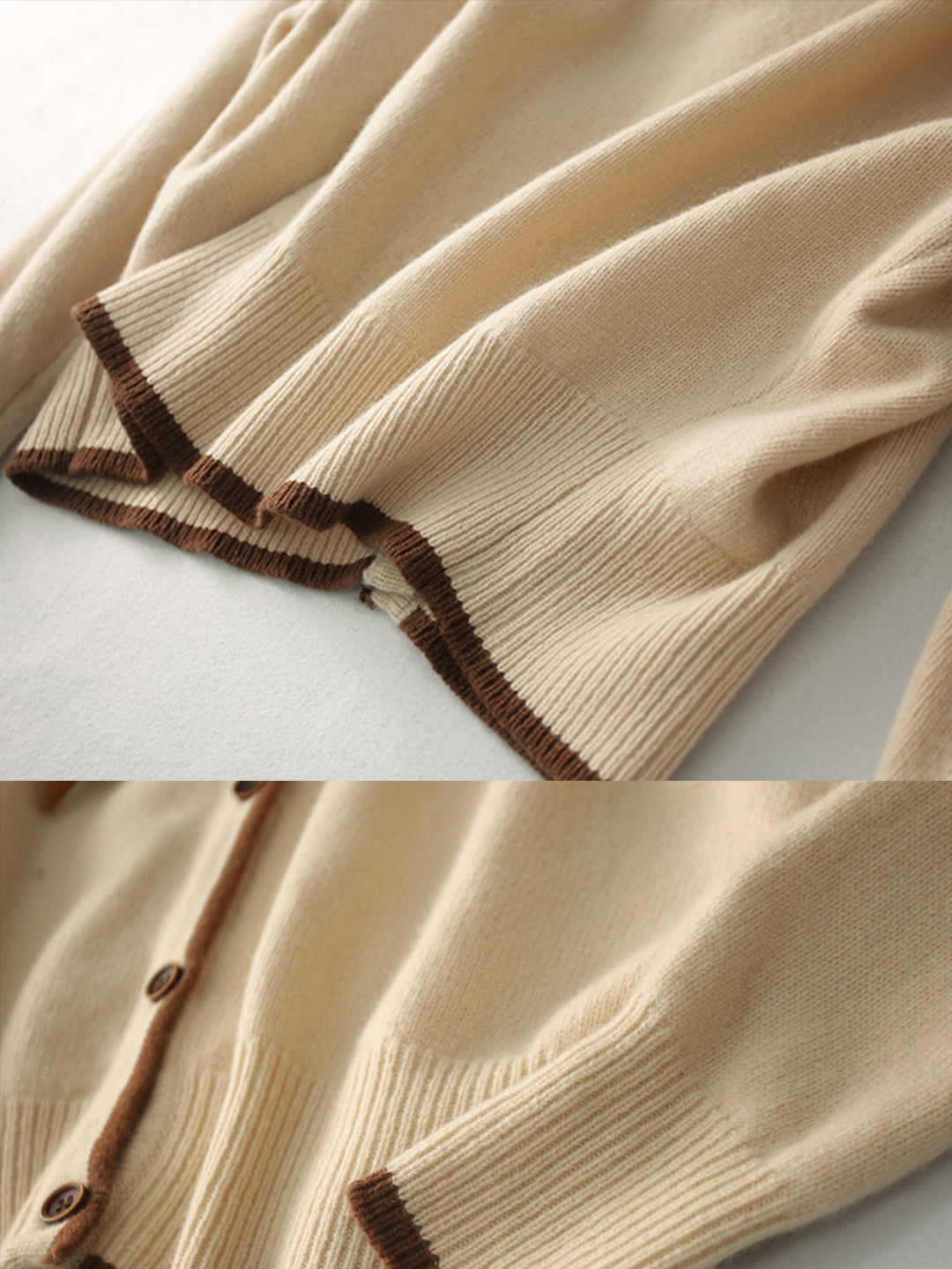 Aurora Vintage Crew Neck Cotton knitted Cardigan