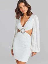Sequins Hollow Out Cutout out Beaded Dress