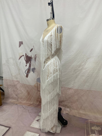 V Neck Sleeveless Dress Slim Fit Maxi Dress