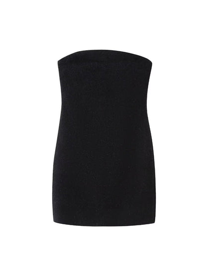 Fur Effect Tube Top Dress