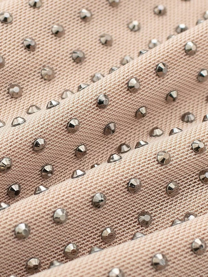 Turtle Neck Mesh Rhinestone Bodysuit
