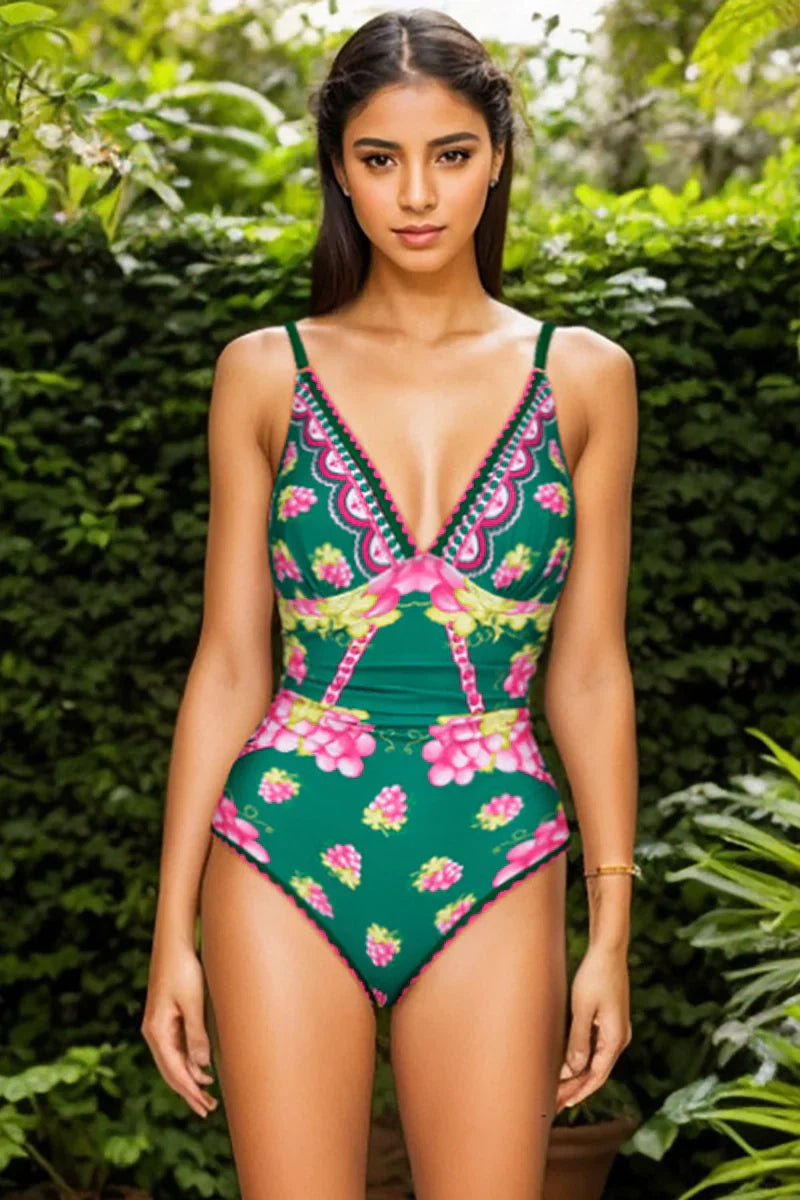 Deep V Cami Maxi Dress Swimsuit Set