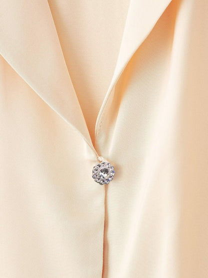 Rhinestone Button-up Shirt & Mermaid Skirt Coord Set