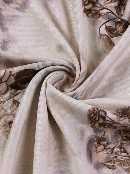 Floral Print Sweetheart Neck Maxi Dress