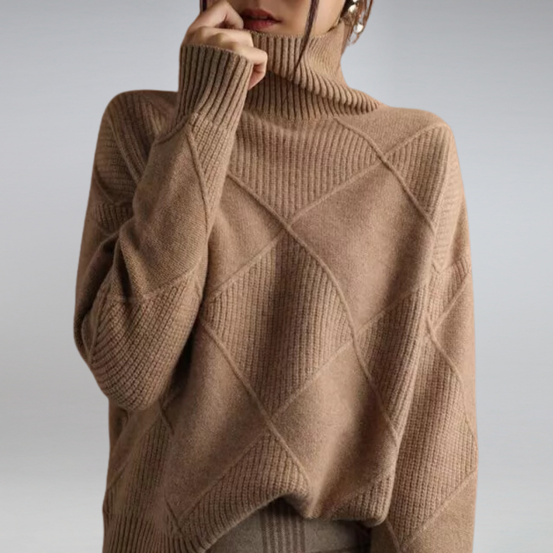 | Women's Winter Turtleneck Knit Sweater