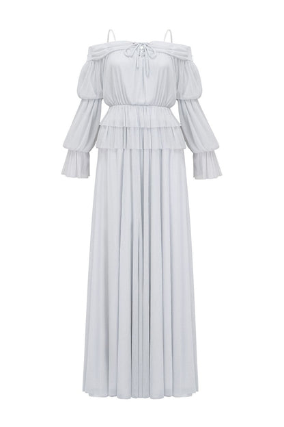 Gary Grey Off Shoulder Dress
