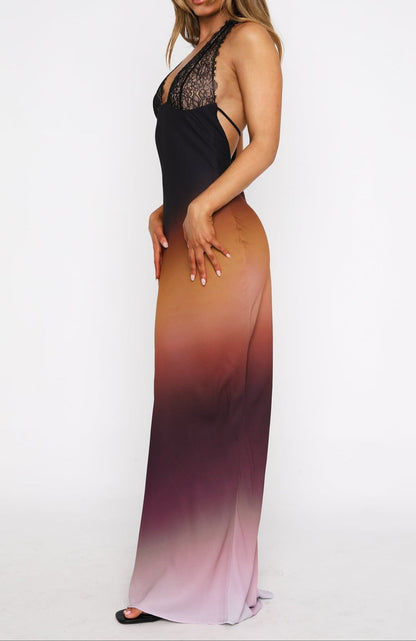 Alejandra Maxi Dress Auburn Ombre
