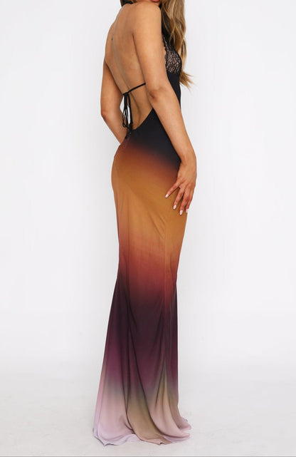 Alejandra Maxi Dress Auburn Ombre
