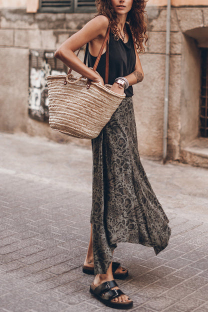 THE PRINTED GREEN CHILL SKIRT