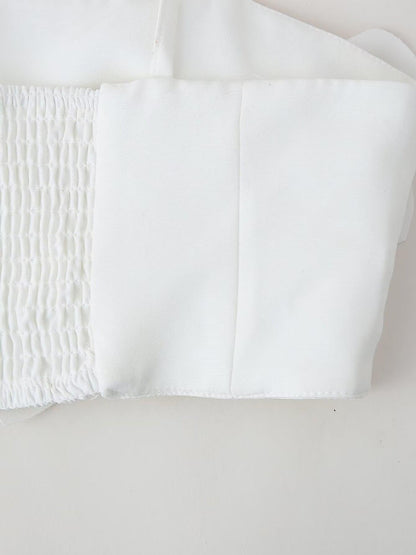 3D Floral Applique Vest Lace up Top