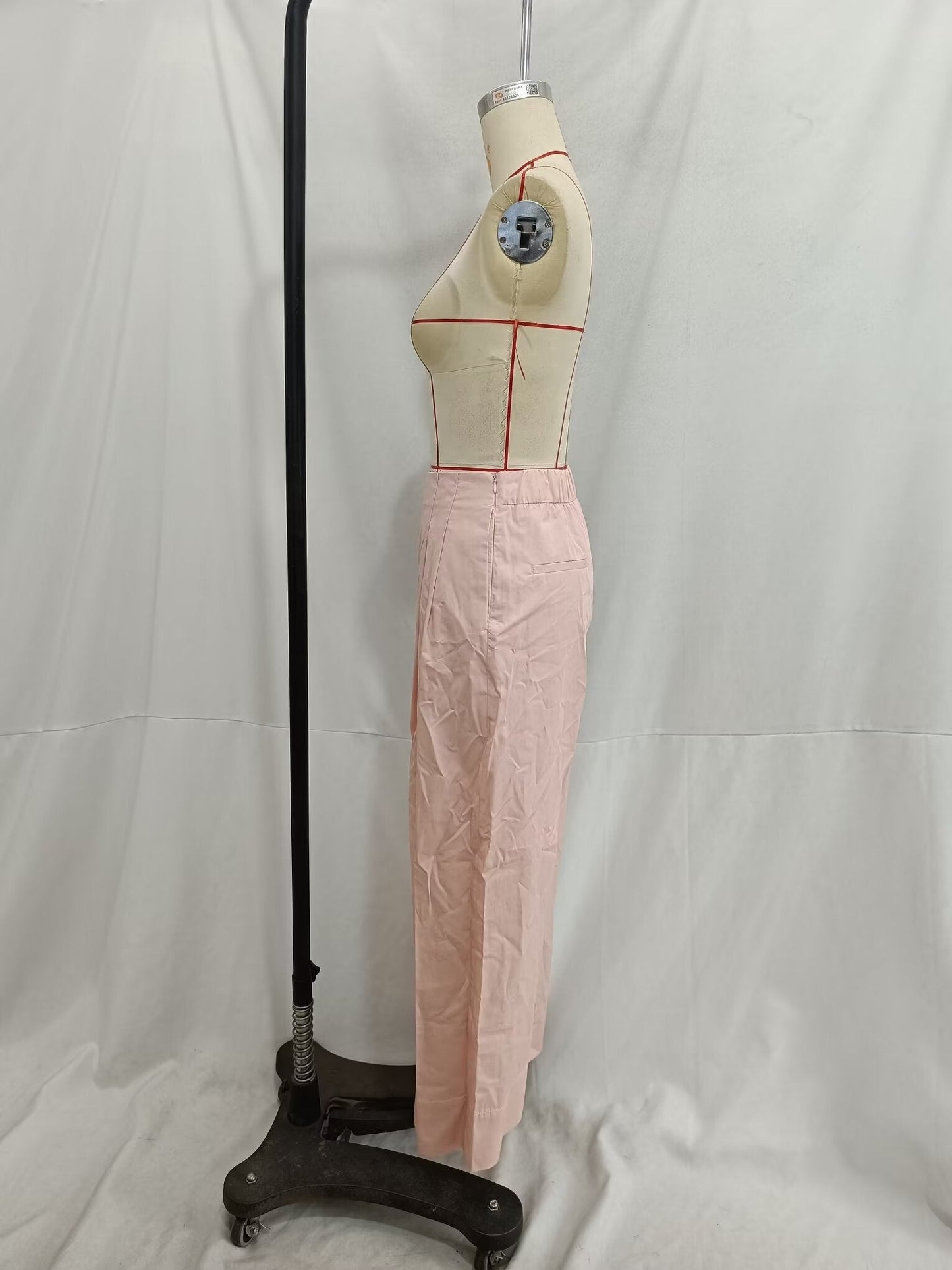 Poplin V neck Top & High Waist Wide Leg Pant Coord Set