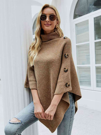 Poncho For Women High Collar Cape Spring Outerwear