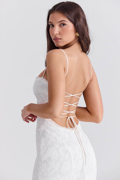 Tied Allure – Backless Slim Dress