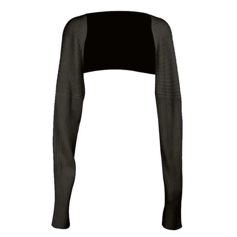 Knitted long sleeve cropped top