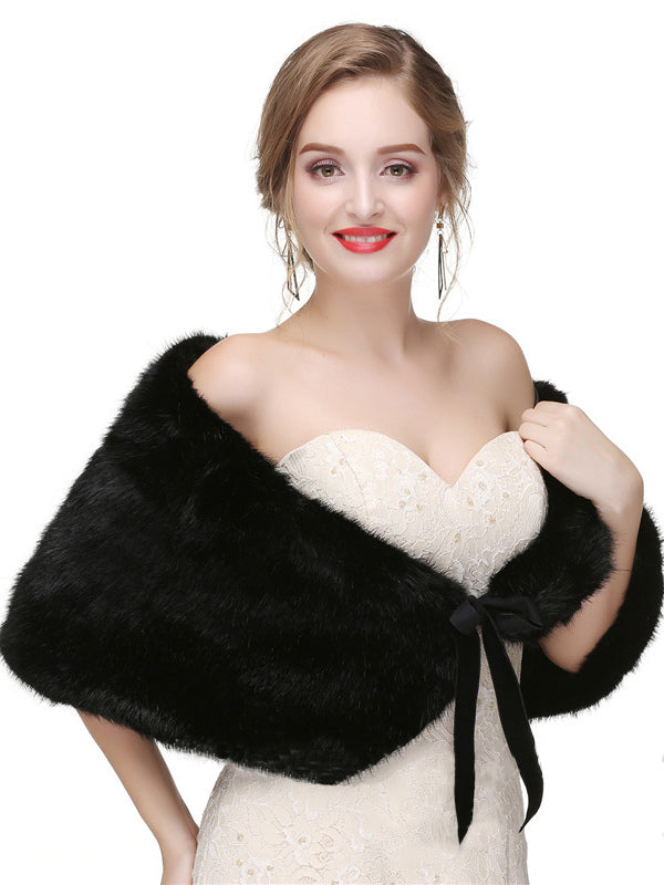 Faux Fur Wedding Shawl Shrug Bridal Wrap For Winter