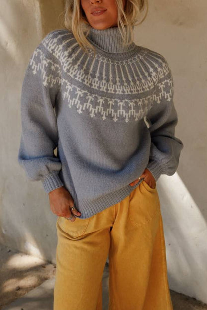 Christmas Thickened Turtleneck Long Sleeve Knitted Sweater