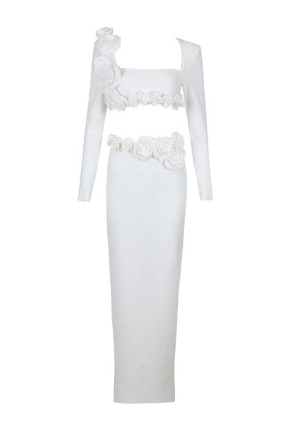 Abel White Rose Flower Set