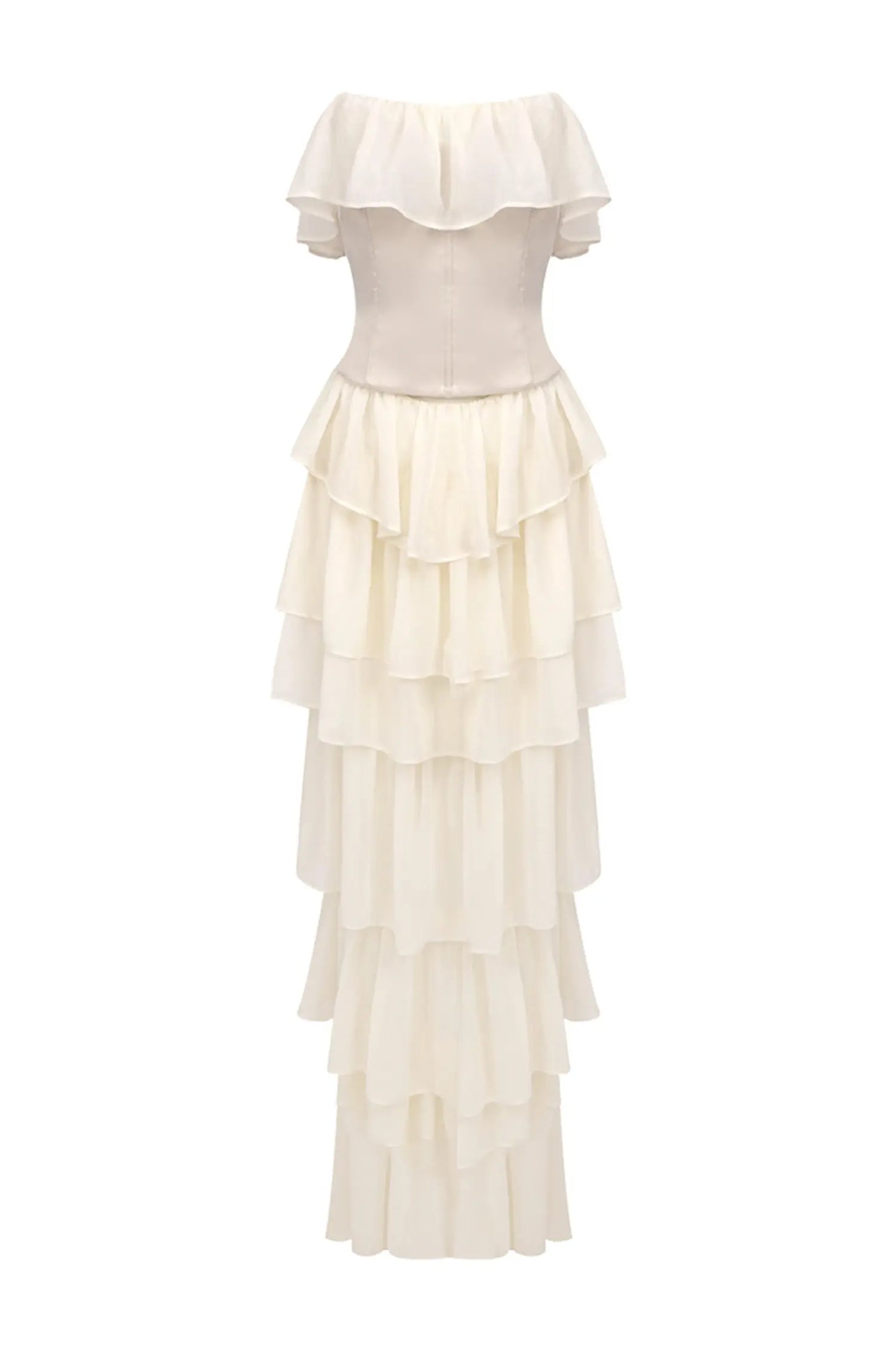 Gerald Apricot Off Shoulder Dress