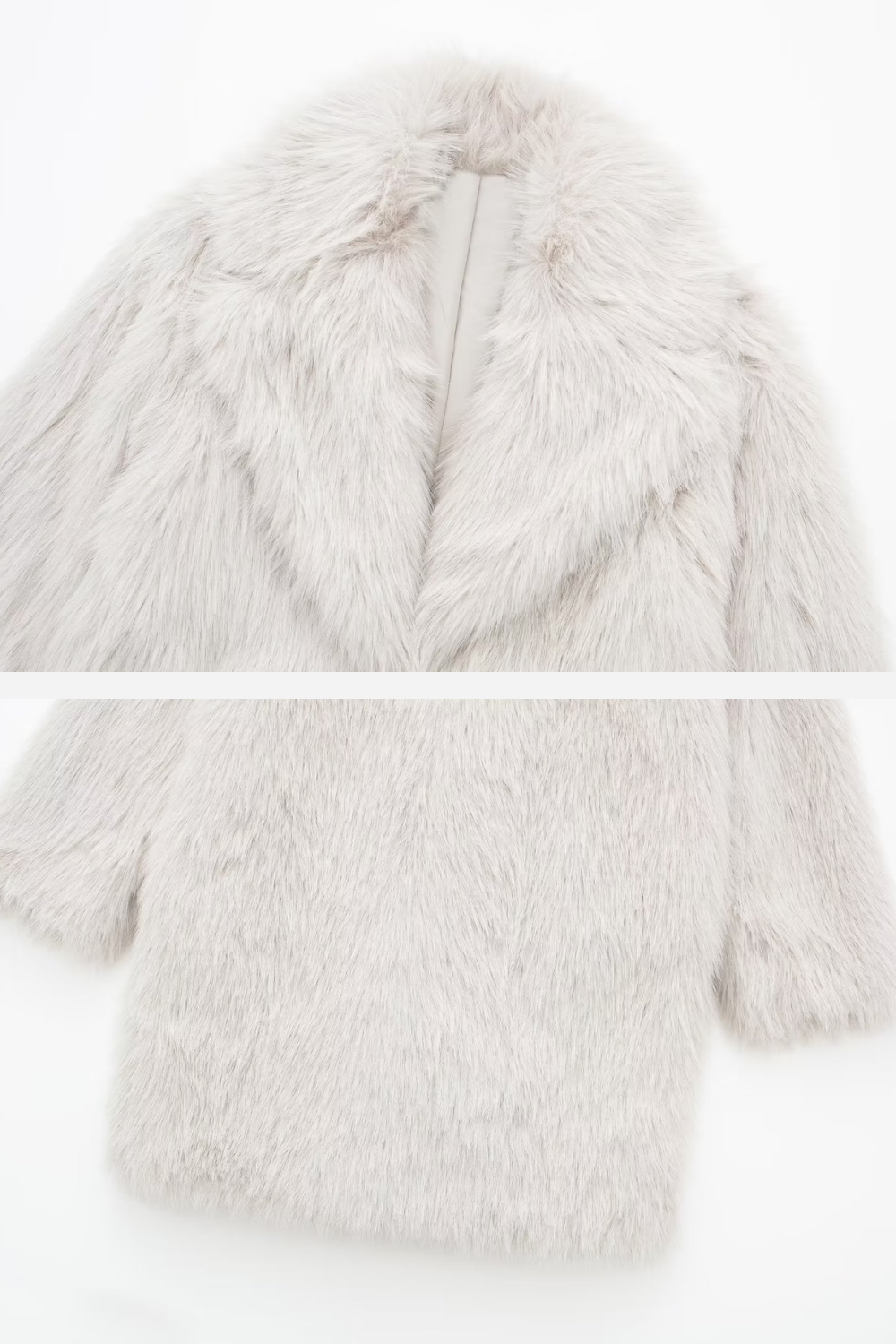 Oversized Faux Fur Long Sleeve Coat