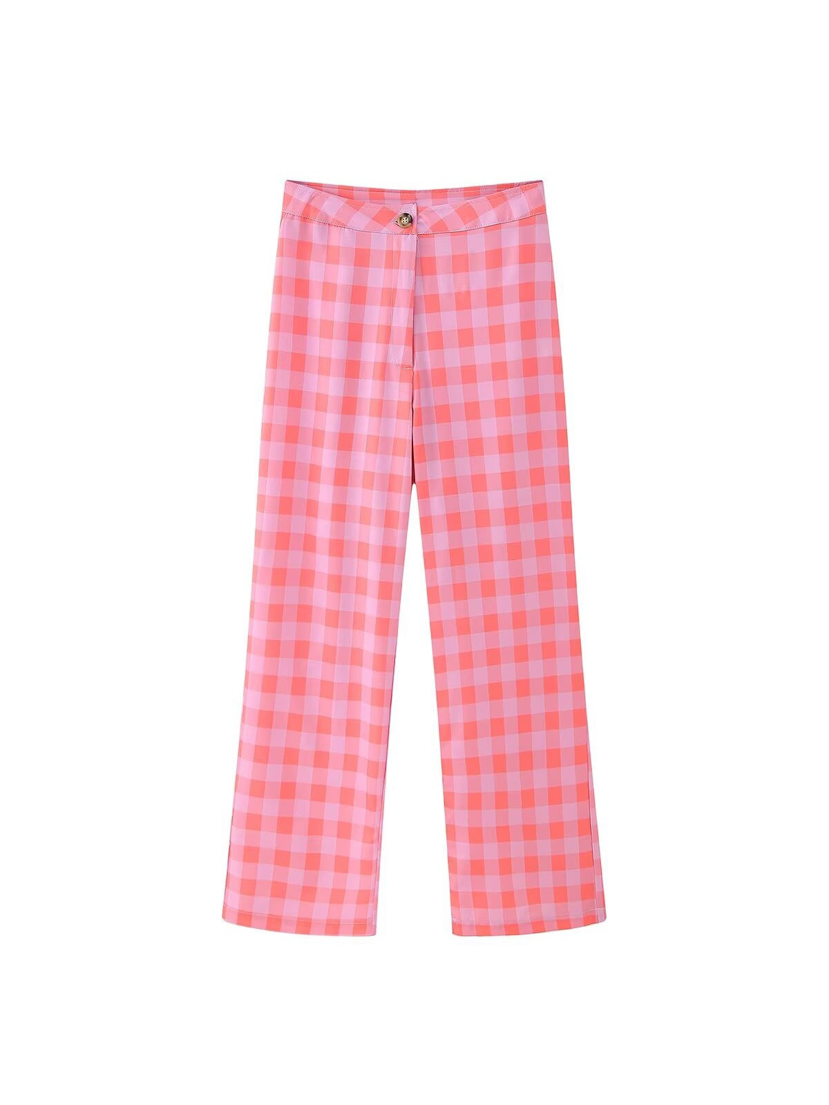 Gingham Print Jacket & Pant Coord Set