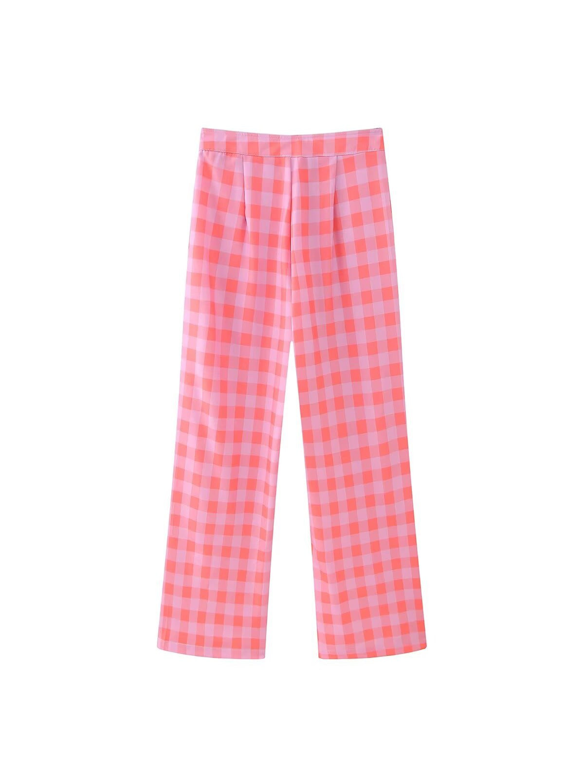 Gingham Print Jacket & Pant Coord Set