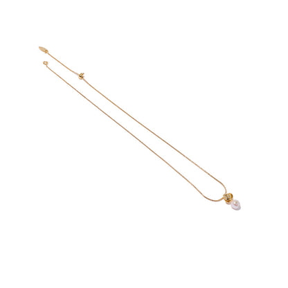 Bailey Simple Pearl Pendant Tassel Necklace