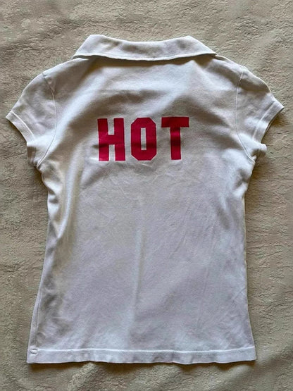 White Vintage Polo Short Sleeve Tee