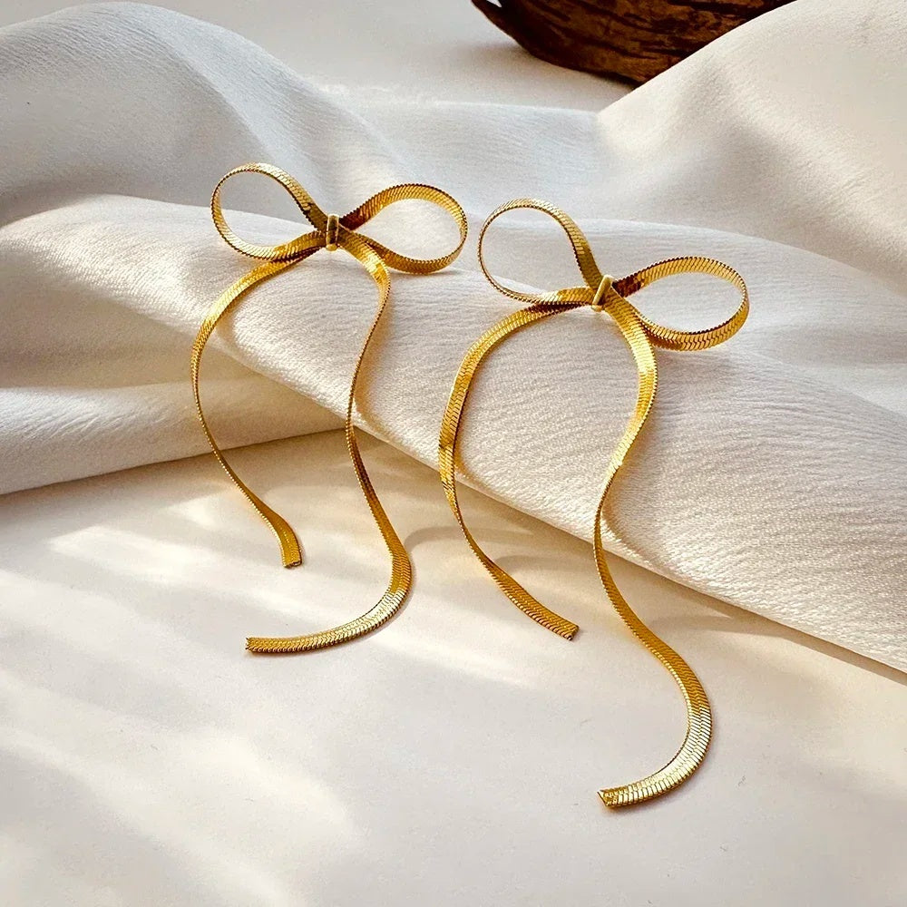 Luxe Bow Hoop Earrings