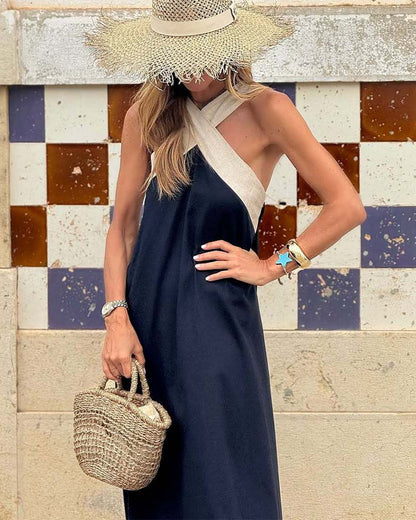 JILLIAN - CROSSOVER LONG DRESS