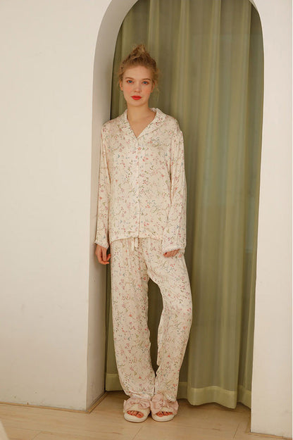 Willow Leaf Floral Pajama Set