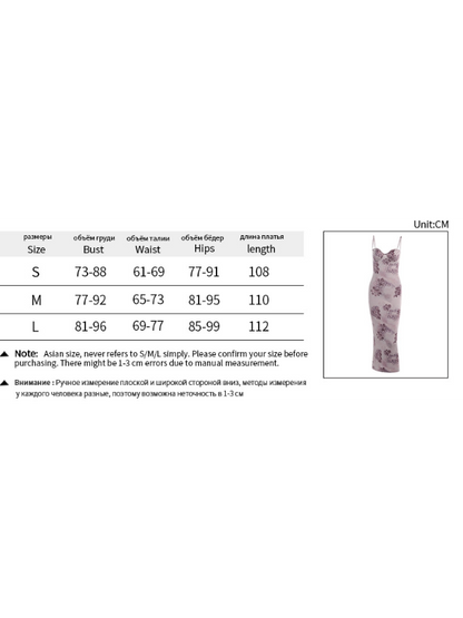 Floral Print Sweetheart Neck Maxi Dress