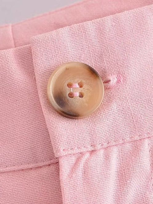 Crop Waist Vest Coat & Wide Leg Pants Coord Set