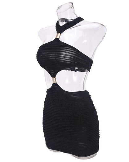 Backless Halter Neck Dress