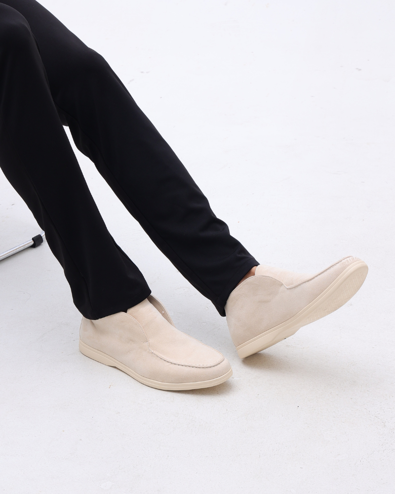 Old Money Style High Suede Loafers