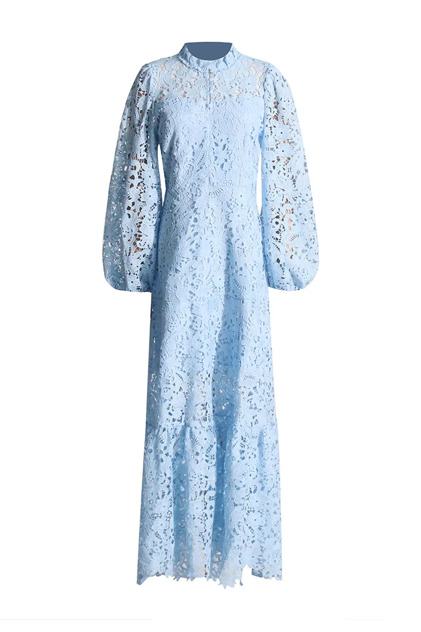 Julieta Blue Cut Out Long Sleeve Dress