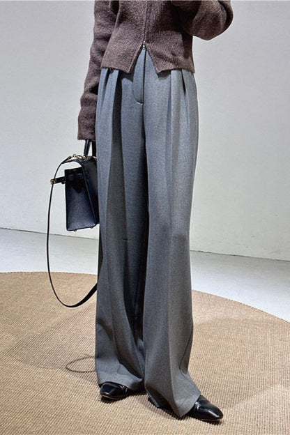 Vintage Straight-Leg Wide-Leg Pants