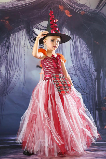 Colorful Witch Tutu Kid Halloween Costume