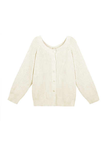 Solid Loose Breasted Knit Cardigan