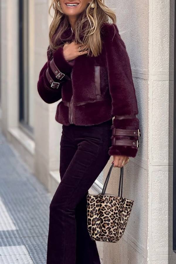 Short vintage fur coat