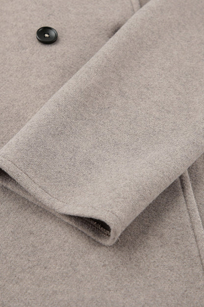 Brown Double-Breasted Blazer Coat