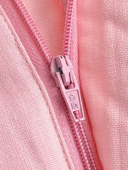 Crop Waist Vest Coat & Wide Leg Pants Coord Set