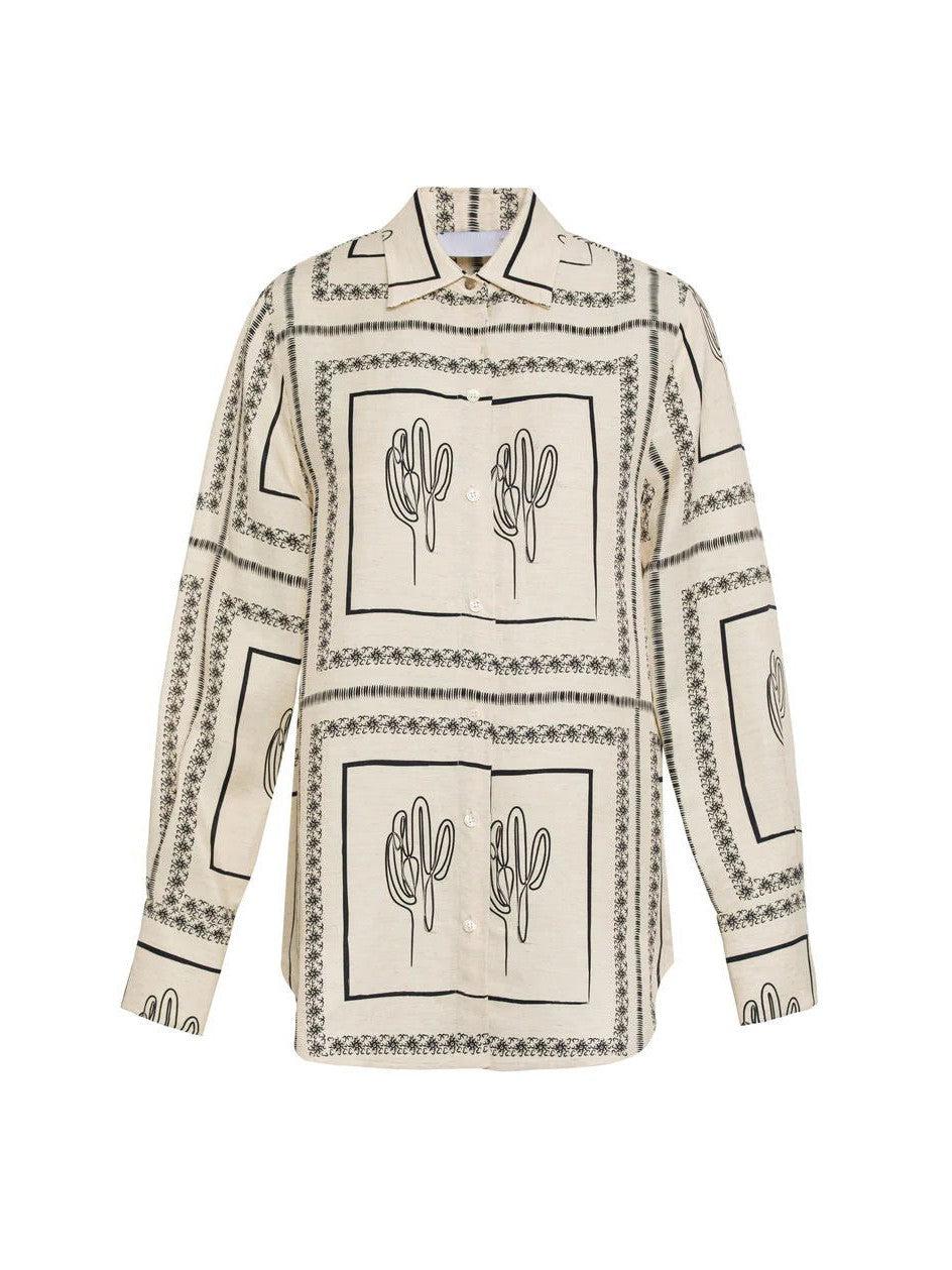 Abstract Print Full Sleeves Shirt & Pants Coord Set