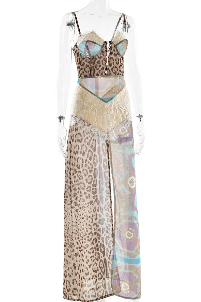 Whispers of the Wild – Waist-Tied Maxi Dres