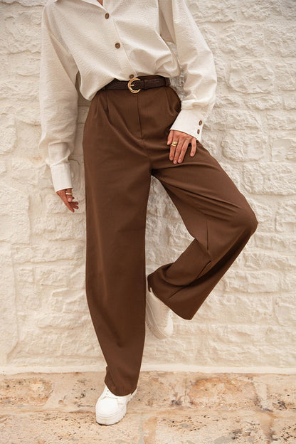 Vintage High-Waist Straight-Leg Pants