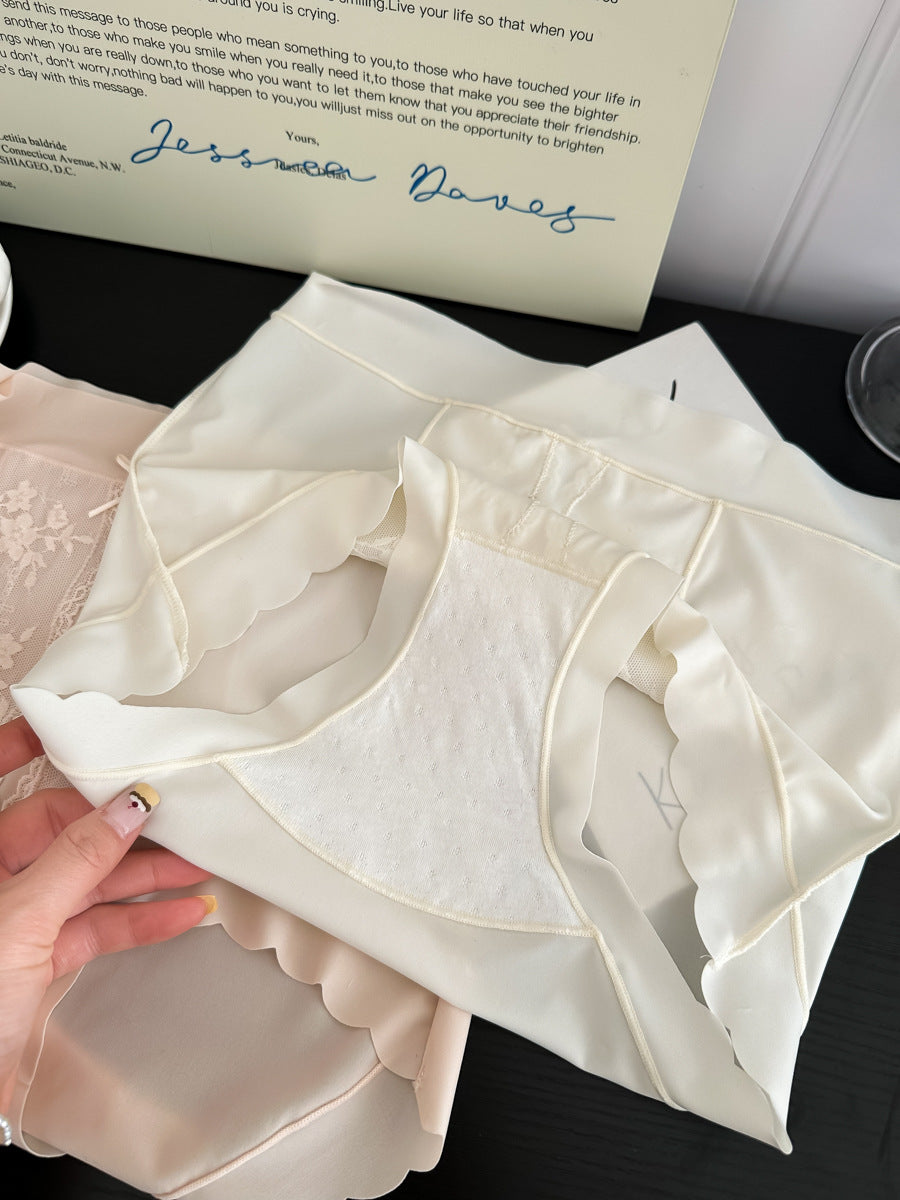 French High Waist Light Tummy Shaping Ice Silk Panties