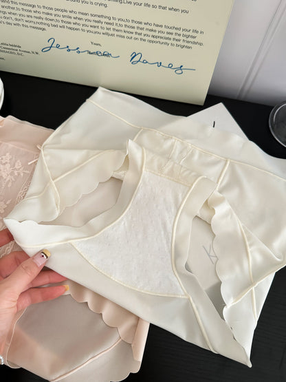French High Waist Light Tummy Shaping Ice Silk Panties
