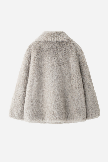 Enid Faux Fur Shawl Collar Jacket