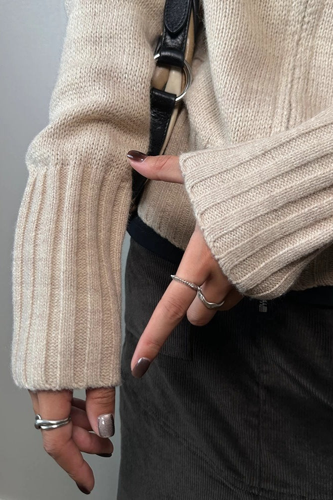 Thick Turtleneck Knit Sweater